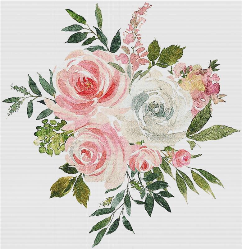 Rose Bouquet - X Squared Cross Stitch