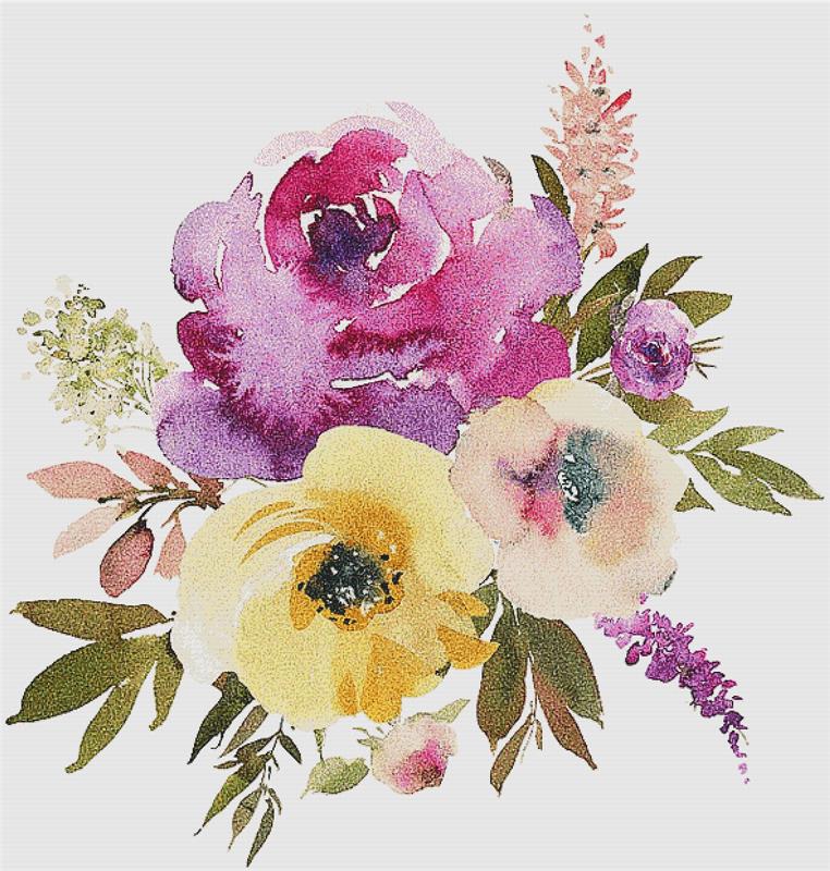 Spring Floral Arrangement - X Squared Cross Stitch