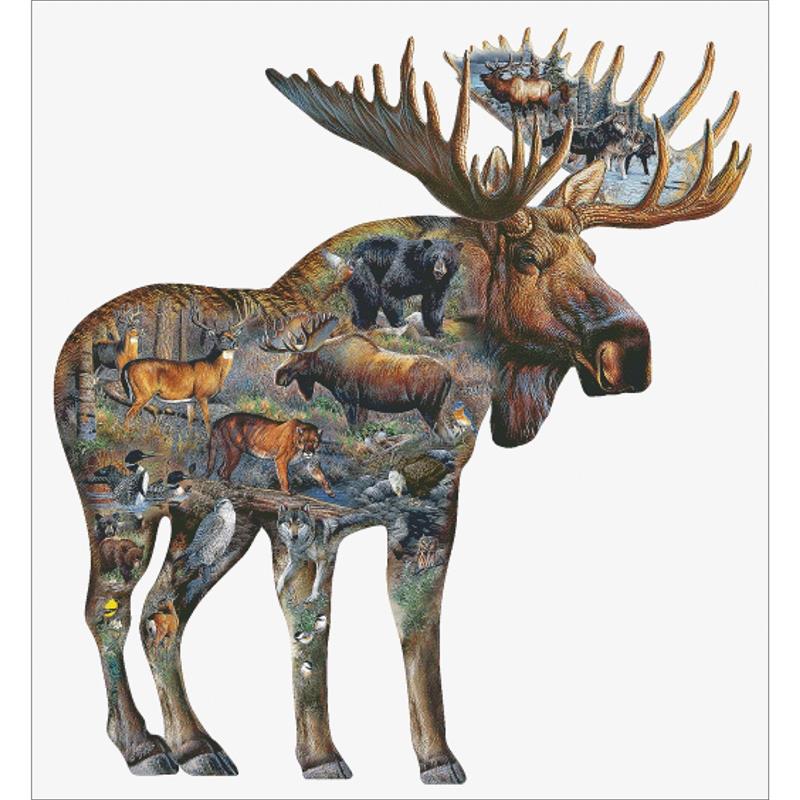 Moose Collage - Charting Creations