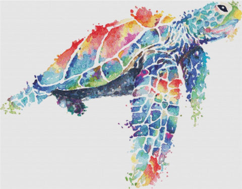 Watercolour Turtle - X Squared Cross Stitch