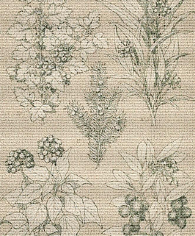 Leaves And Flowers From Nature Ornament No. 7 - X Squared Cross Stitch