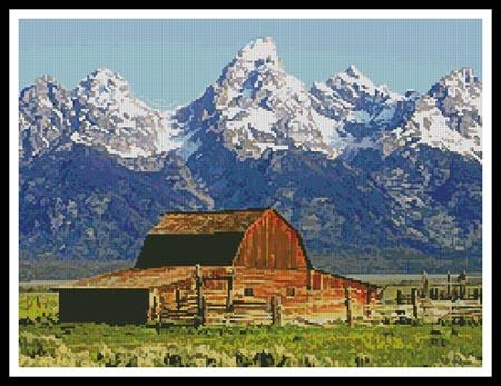 Grand Tetons Barn - Artecy Cross Stitch