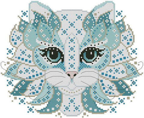 Colorful Cats: Snowflake - Kitty & Me Designs