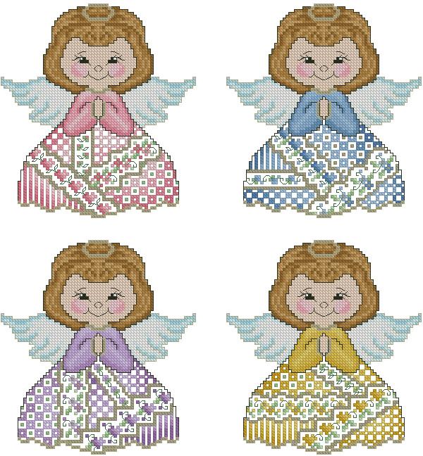 Crazy Angels Ornaments - Kitty & Me Designs