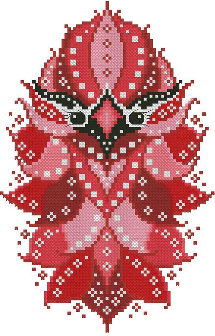 Colorful Birds: Cardinal - Kitty & Me Designs