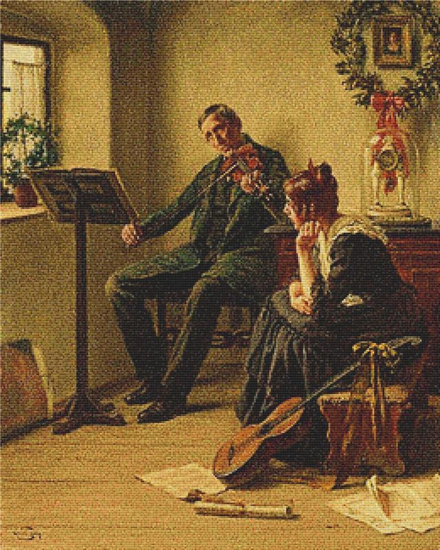 The Music Lesson - X Squared Cross Stitch