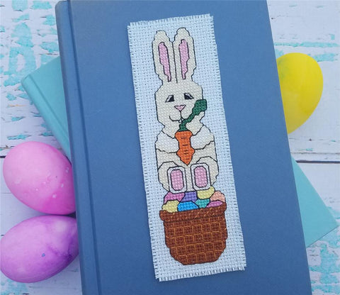 Bunny Sitting On Basket Of Easter Eggs - Keb Studio Creations