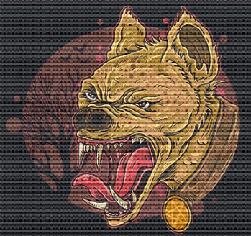 Dark Hyena - X Squared Cross Stitch