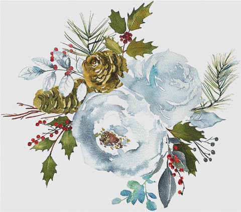 Winter Floral Arrangement - X Squared Cross Stitch