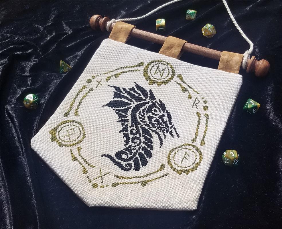 Runic Tribal Dragons: Black Dragon - Keb Studio Creations