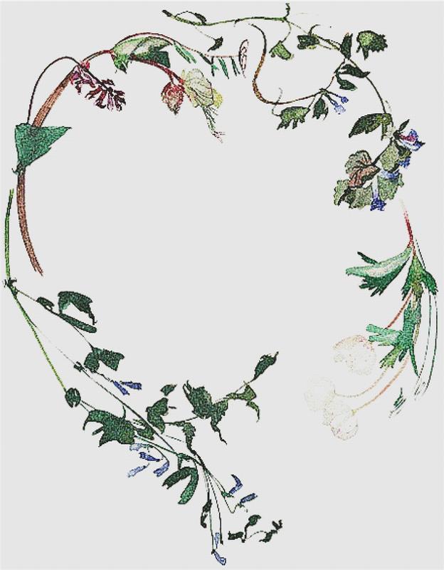 Fresh Floral Wreath - X Squared Cross Stitch