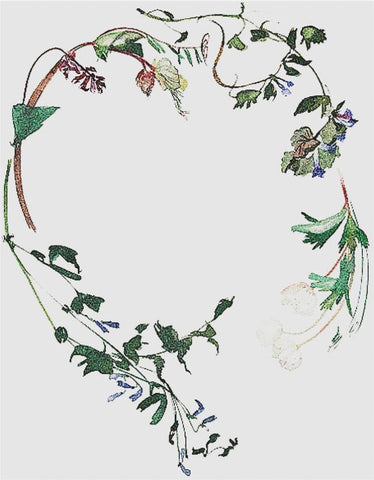 Fresh Floral Wreath - X Squared Cross Stitch