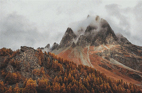 Mountain In Grisons - X Squared Cross Stitch