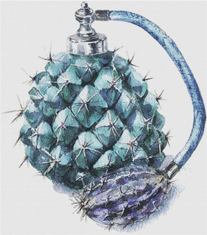 Cactus Perfume Bottle - X Squared Cross Stitch