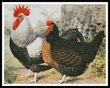 Rooster And Chicken - Artecy Cross Stitch