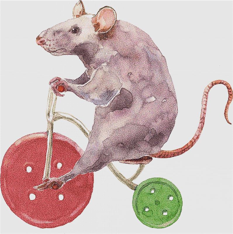 Cute Rat - X Squared Cross Stitch