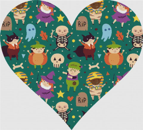 Halloween Heart - X Squared Cross Stitch