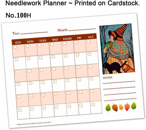 Planner Needlework Sheet No.100H Holiday Perpetual Monthly Calendar - PinoyStitch