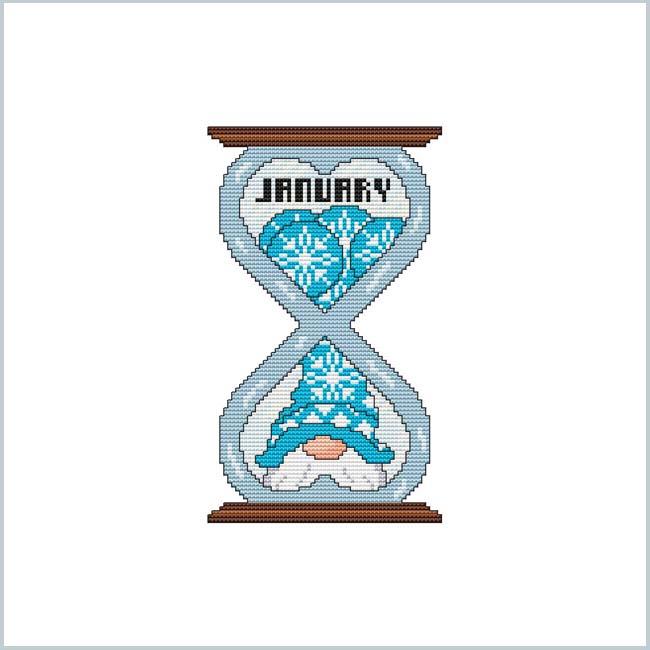 The Gnomes Of Time: January - Cross Stitch Wonders