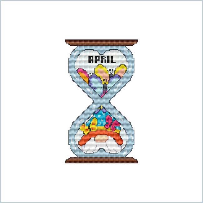 The Gnomes Of Time: April - Cross Stitch Wonders