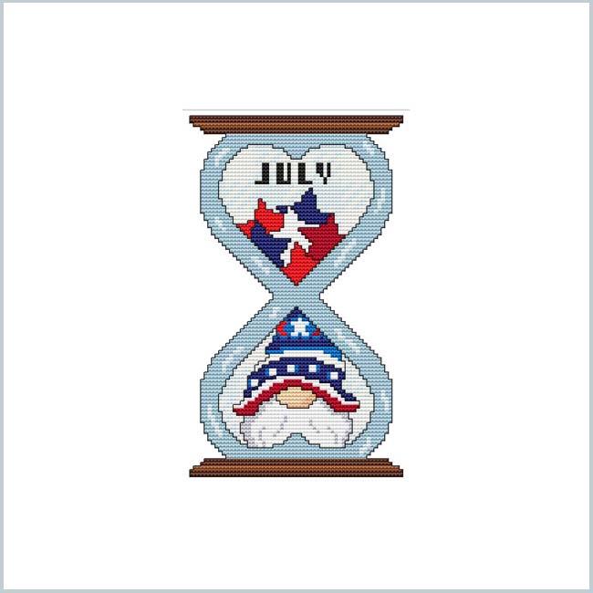The Gnomes Of Time: July - Cross Stitch Wonders