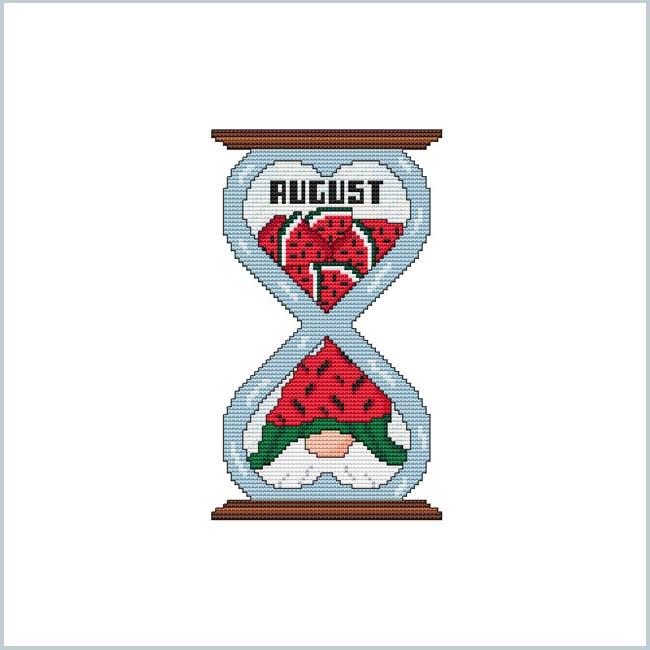 The Gnomes Of Time: August - Cross Stitch Wonders