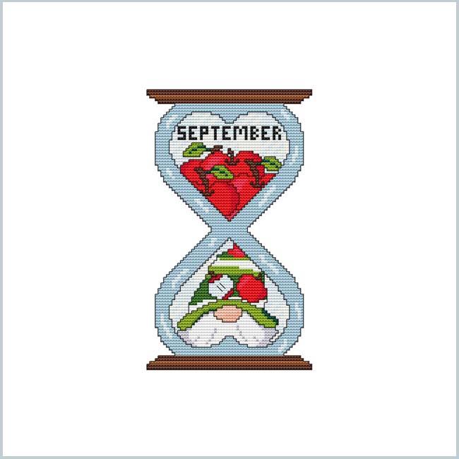 The Gnomes Of Time: September - Cross Stitch Wonders