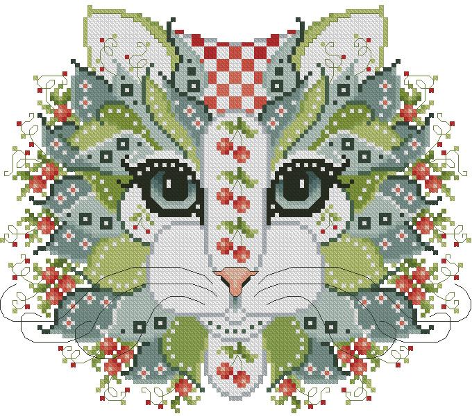 Colorful Cats: Cherry Berry - Kitty & Me Designs