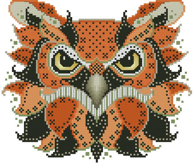 Colorful Owls: Edgar - Kitty & Me Designs