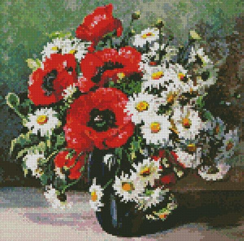 Mini Poppies And Daisies - Artecy Cross Stitch