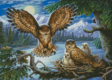 Night Owl Family - Artecy Cross Stitch