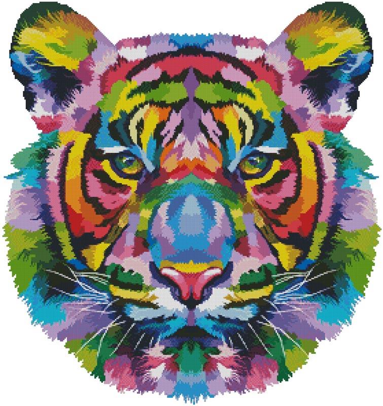 Pop Art Tiger - Artecy Cross Stitch