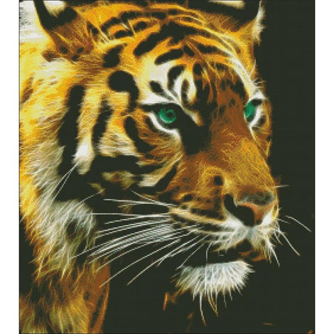 Small Fractal Tiger - Charting Creations