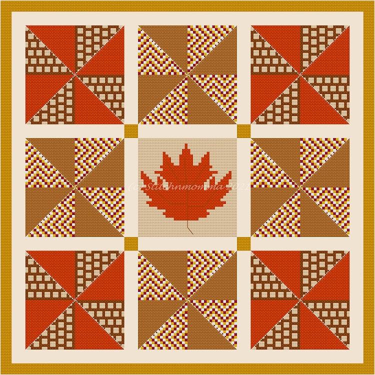 Pinwheel Autumn Quilt - Stitchnmomma