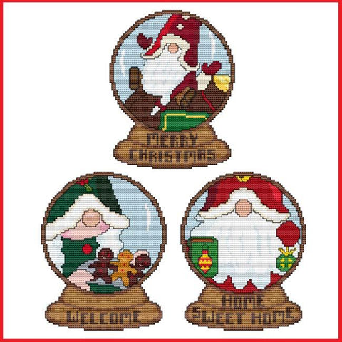 Christmas Snow Globes: Set 2 - Cross Stitch Wonders