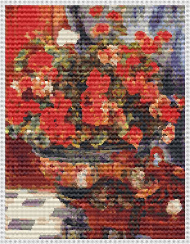 Geraniums And Cats - Art of Stitch, The