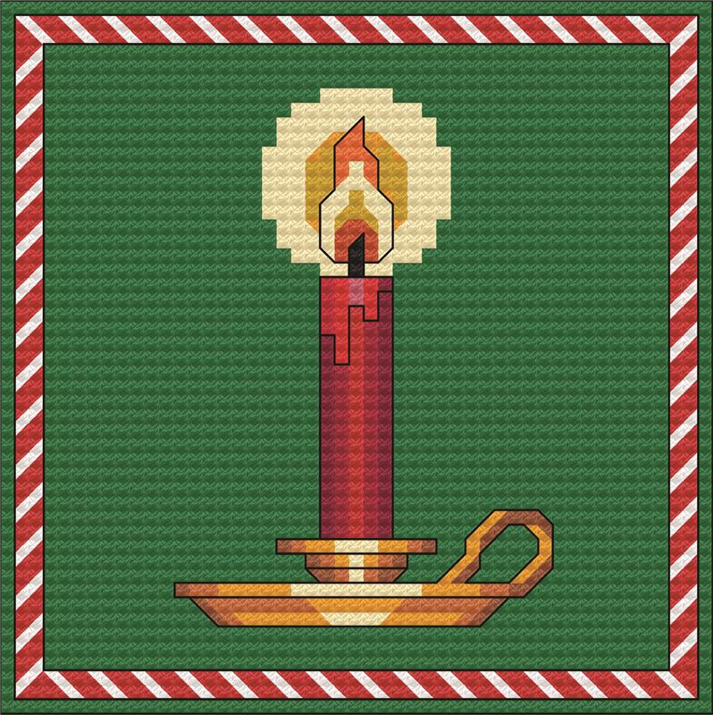 A Christmas Candle - PurrCat CrossStitch