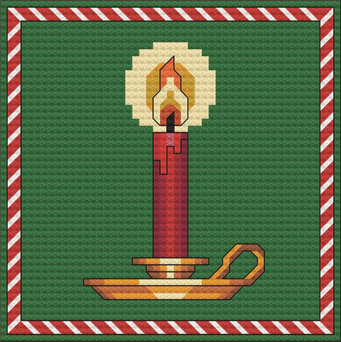 A Christmas Candle - PurrCat CrossStitch