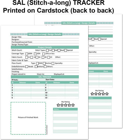 Cross Stitch Needlework SAL (Stitch-A-Long) Tracker Sheet - PinoyStitch