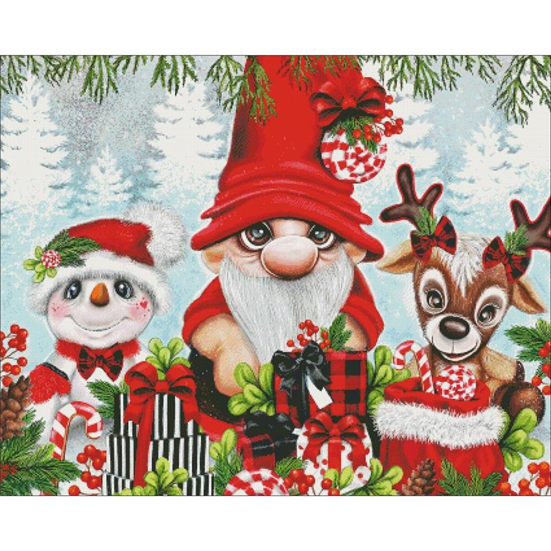 Christmas Gnome And Friends - Charting Creations