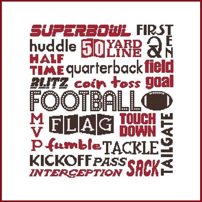 Subway Art: Sports Football - Cross Stitch Wonders