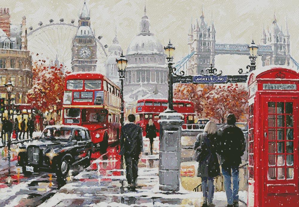 London Collage (Large) - Artecy Cross Stitch