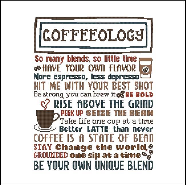 Coffeeology - Cross Stitch Wonders