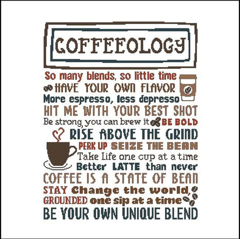 Coffeeology - Cross Stitch Wonders