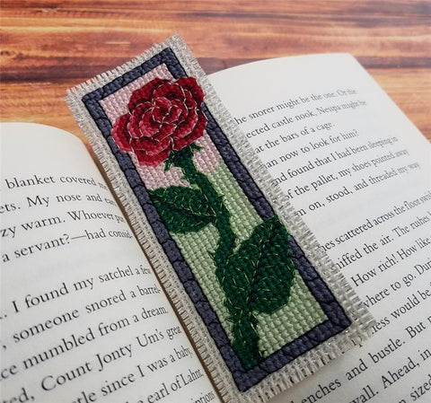Enchanted Red Rose Bookmark - Keb Studio Creations
