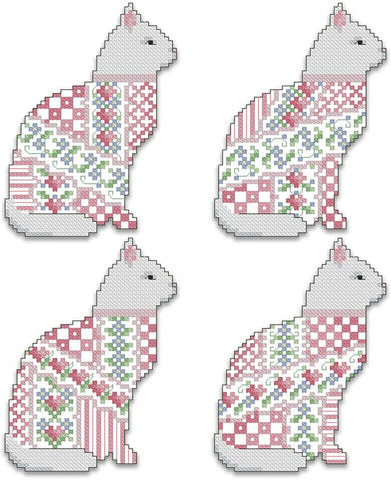 Crazy Valentine Cats Ornaments - Kitty & Me Designs