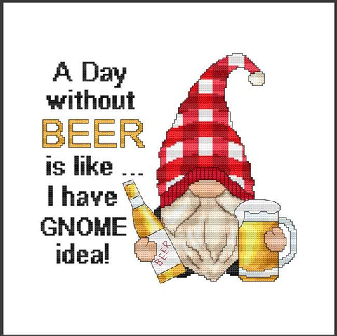 Mr. Beer Gnome - Cross Stitch Wonders