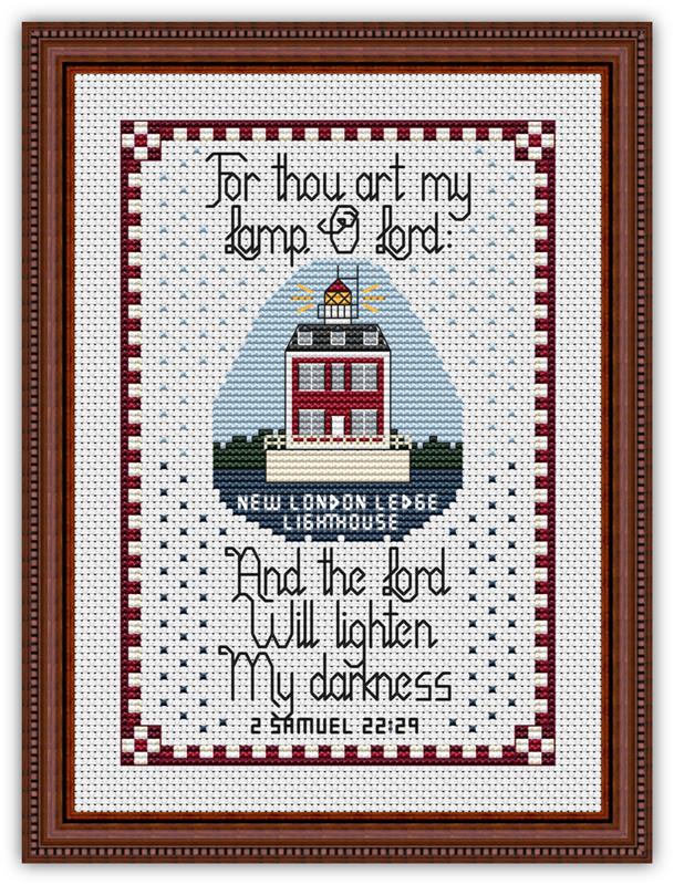 New London Ledge Lighthouse / 2 Samuel 22:29 Bible Verse - Happiness Is  HeartMade