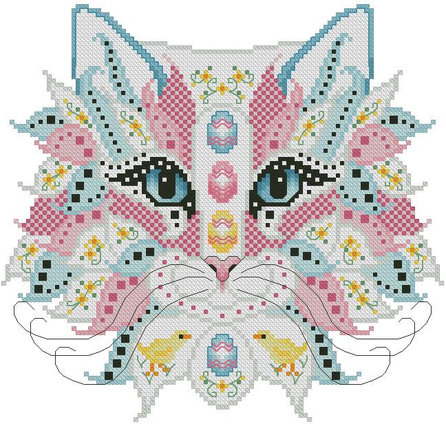 Colorful Cats: Easter - Kitty & Me Designs