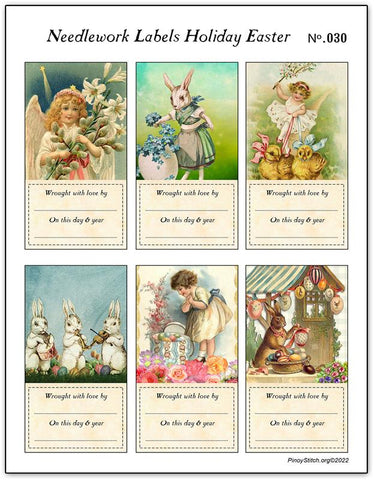 Cross Stitch Gift Tags Needlework Labels Holiday Easter No.030 - PinoyStitch